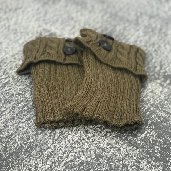 🔺SALE🔺Cable Knit Brown Leg Warner’s/Boot Cuff - Picture 3 of 4